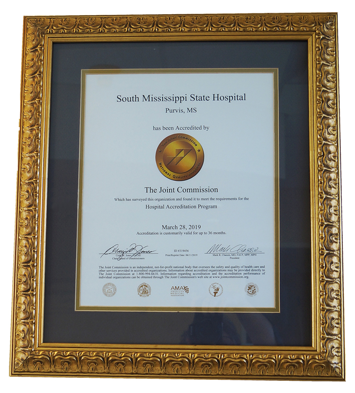 Joint Commission Accredited Program South Mississippi State Hospital